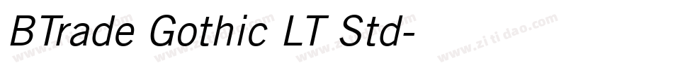 BTrade Gothic LT Std字体转换